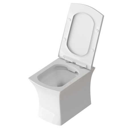 Унитаз подвесной Grossman Санфаянс GR-4461S белый глянцевый с сиденьем микролифт безободковый каскадный смыв